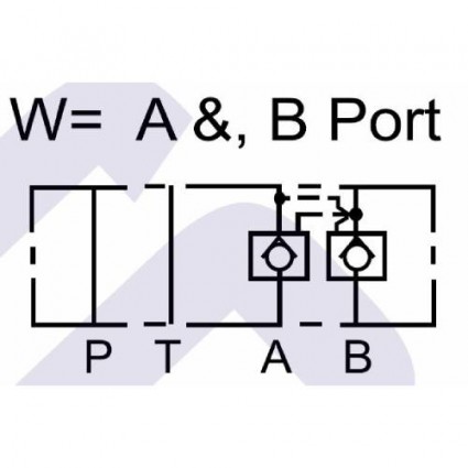 product NG6 (CETOP 3) Модулен пилотно управляван възвратен клапан, MPC 02 W , 60 L/min, A & B ports image thumb